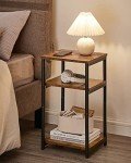 Rustic Brown Tall Nightstand and End Table