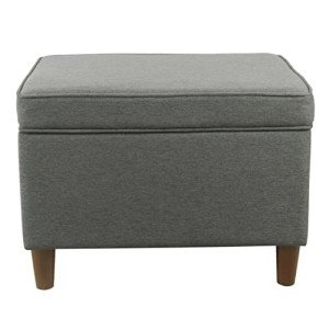 Gray 24" Storage Ottoman by HomePop