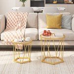 Stylish Set of 2 Round Coffee Tables