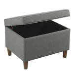 Gray 24" Storage Ottoman by HomePop