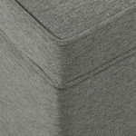 Gray 24" Storage Ottoman by HomePop