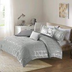Modern Geometric 5-Piece King Comforter Set