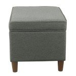 Gray 24" Storage Ottoman by HomePop
