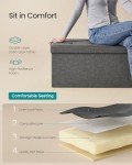 SONGMICS MAZIE 30" Folding Storage Ottoman Bench