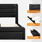 Yaheetech Queen Bed Frame with USB Ports & Storage