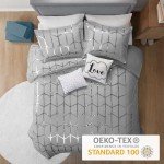 Modern Geometric 5-Piece King Comforter Set