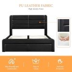 Yaheetech Queen Bed Frame with USB Ports & Storage