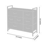 7-Drawer Dresser with Storage Bins - Grey