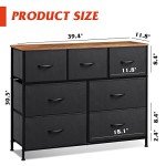 Stylish Media Console Table with Fabric Drawers
