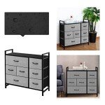 7-Drawer Dresser with Storage Bins - Grey