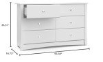 Storkcraft Crescent 6-Drawer Kids Dresser - White