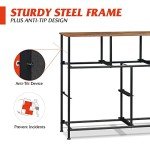 Stylish Media Console Table with Fabric Drawers