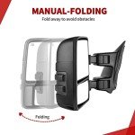 YITAMOTOR Power Adjustable Towing Mirrors for Ford Super Duty