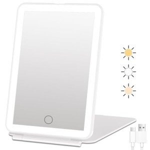 Portable LED Makeup Mirror with Touch Screen