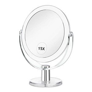 Double-Sided 360° Swivel Vanity Mirror with Stand