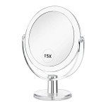 Double-Sided 360° Swivel Vanity Mirror with Stand