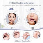 Double-Sided 360° Swivel Vanity Mirror with Stand