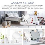 Double-Sided 360° Swivel Vanity Mirror with Stand