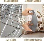 Self-Adhesive Acrylic Mirror Tiles - 4 Pack