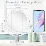 Double-Sided 360° Swivel Vanity Mirror with Stand