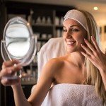Double-Sided 360° Swivel Vanity Mirror with Stand