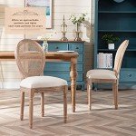 Set of 4 French Country Rattan Dining Chairs