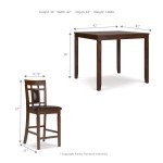 Bennox 5-Piece Counter Height Dining Set