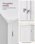 VASAGLE White Bathroom Floor Storage Cabinet