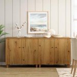 Modern 70.8" Wooden Sideboard Buffet Cabinet