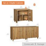 Modern 70.8" Wooden Sideboard Buffet Cabinet