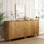 Modern 70.8" Wooden Sideboard Buffet Cabinet