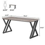 Tribesigns 55" Modern Z-Leg Computer Desk