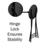 Set of 2 Backless Bar Stools – 24-Inch Black