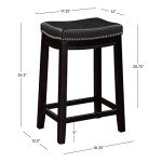 Black Linon Claridge 26" Counter Stool