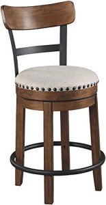 Rustic Farmhouse Counter Height Swivel Bar Stool
