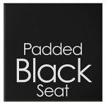 Set of 2 Backless Bar Stools – 24-Inch Black