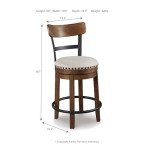 Rustic Farmhouse Counter Height Swivel Bar Stool