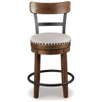 Rustic Farmhouse Counter Height Swivel Bar Stool