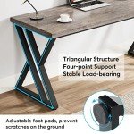 Tribesigns 55" Modern Z-Leg Computer Desk
