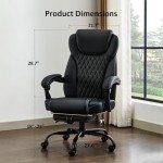 Ergonomic Big and Tall Office Chair with Footrest