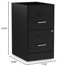 Alera Soho 2-Drawer Vertical File Cabinet - Black