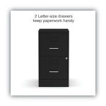 Alera Soho 2-Drawer Vertical File Cabinet - Black