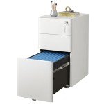 DEVAISE Slim Vertical File Cabinet with 3 Drawers