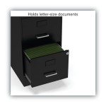 Alera Soho 2-Drawer Vertical File Cabinet - Black