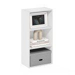 Furinno Luder White 3-Tier Open Shelf Bookcase