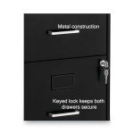 Alera Soho 2-Drawer Vertical File Cabinet - Black