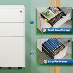 DEVAISE Slim Vertical File Cabinet with 3 Drawers