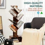Yoobure Retro 6-Shelf Floor-Standing Bookcase