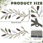 Colorful Metal Tree Leaf Wall Art - 2 Pieces