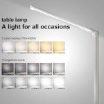 White Dimmable LED Desk Lamp with USB Port